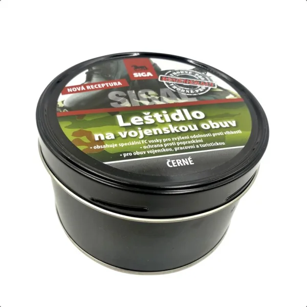 SIGAL leštidlo na vojenské boty, černé 250g