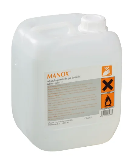 MANOX alkoholový prostředek pro hygienickou dezinfekci rukou 5l