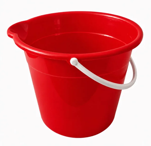 VĚDRO UH s výlevkou ČERVENÉ, plastová rukojeť 10l