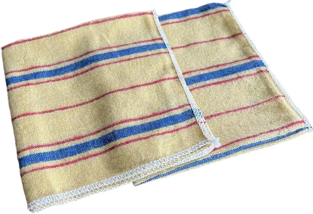 PRACHOVKA/HADR flanel žlutá, modrý pruh 35x40cm