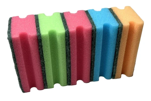 HUBKA na nádobí tvarovaná 12,5x7x4,5cm 5ks zelené abrazivum