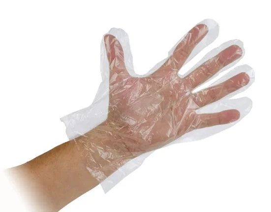 RUKAVICE  10" PD-PE jednorázové HDPE čiré , potravinářské BETA