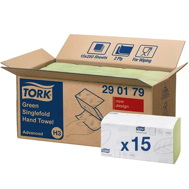 RUČNÍK ZZ TORK ZELENÝ 2vrst. 3750ks 290179