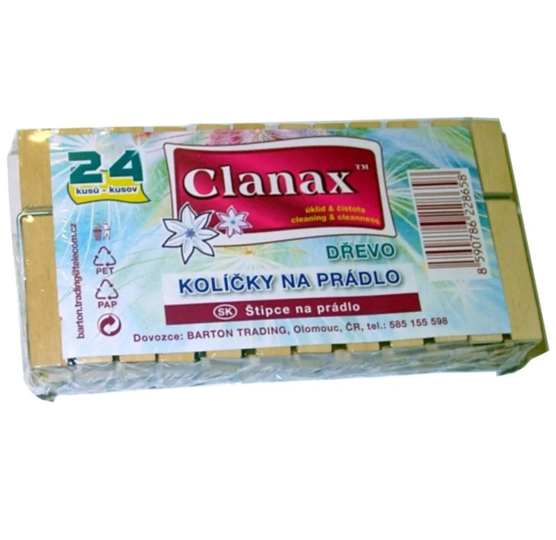 KOLÍČKY na prádlo dřevěné 24ks