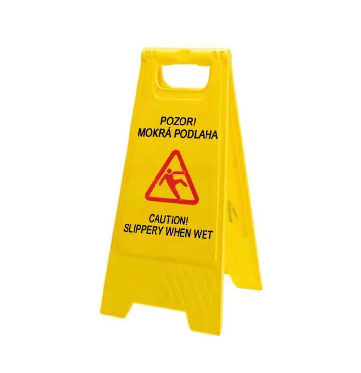 VÝSTRAŽNÁ CEDULE "POZOR MOKRÁ PODLAHA"