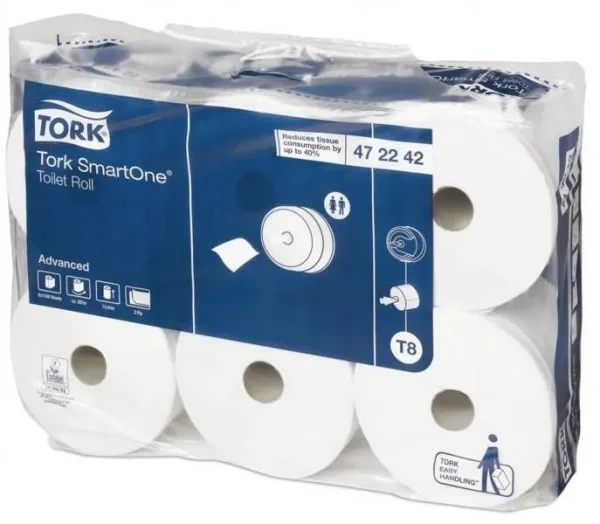 TOALETNÍ PAPÍR TORK SmartOne se středovým odvíjením 2vrst. T8, 1150útrž., 6ks