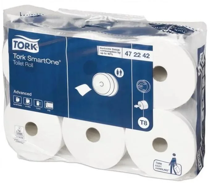 TOALETNÍ PAPÍR TORK SmartOne se středovým odvíjením 2vrst. T8, 1150útrž., 6ks