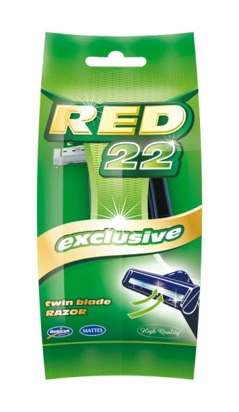 Holící strojek RED22/Žiletky jednorázový dvoubřit 5ks