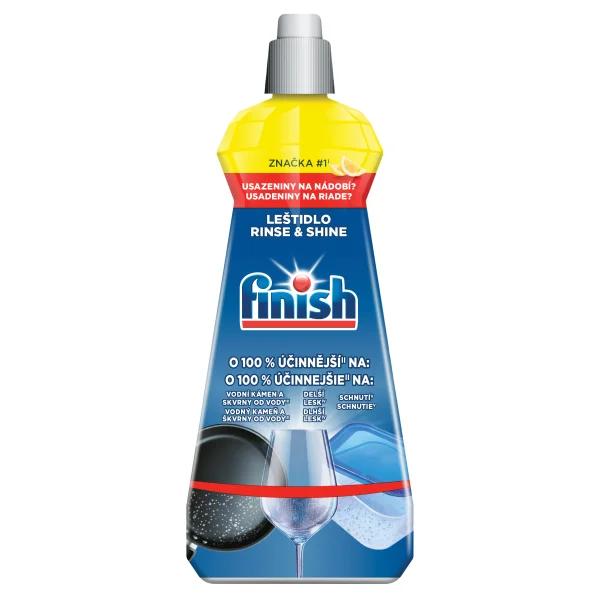 FINISH leštidlo Rinse&Shine Lemon 400ml