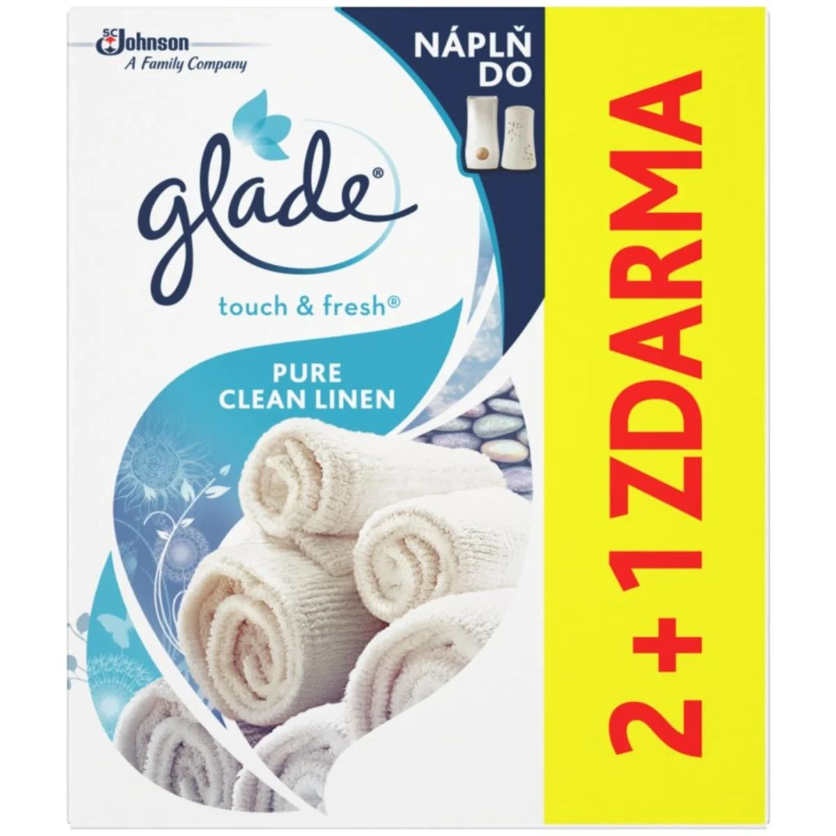 GLADE/BRISE One Touch&Fresh Pure Clean Linen 2+1 náplň 3x10ml