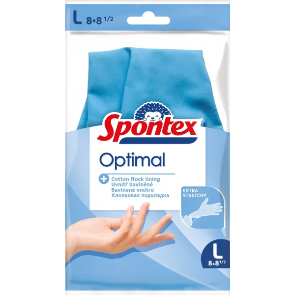 RUKAVICE gumové úklidové SPONTEX Optimal vel.L/8