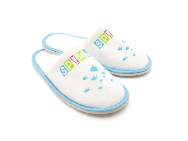 ForKids DĚTSKÉ PANTOFLE velur, uzavřená špička, bílé