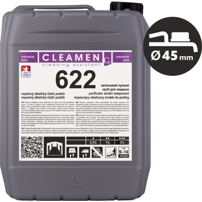 CLEAMEN 622 Nepěnivý alkalický čistič podlah 5l