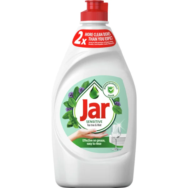 JAR prostředek na nádobí Sensitive Tea Tree & Minte 450ml