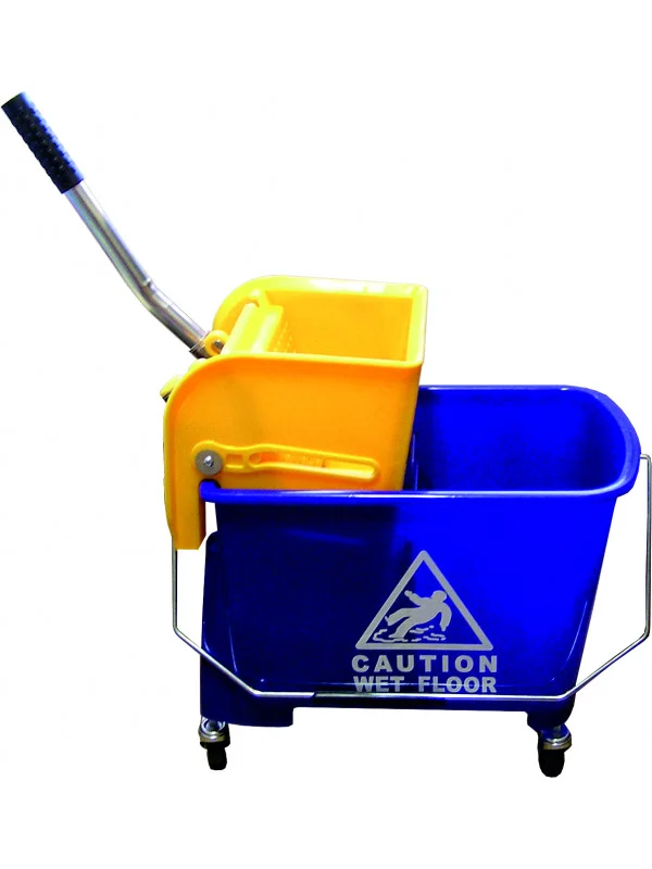 VOZÍK ÚKLID minisingle  20l-kbelík na kolečkách + ždímač +vložka ždímače(Doublebucket)