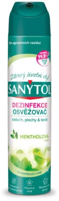 SANYTOL Dezinfekce osvěžovač vzduchu, ploch a textilií Svěží mentolová vůně 300ml