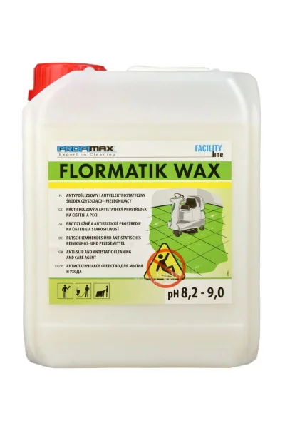 PROFIMAX FLORMATIK WAX protiskluzový a antistatický prostředek na čištění podlahy 5l