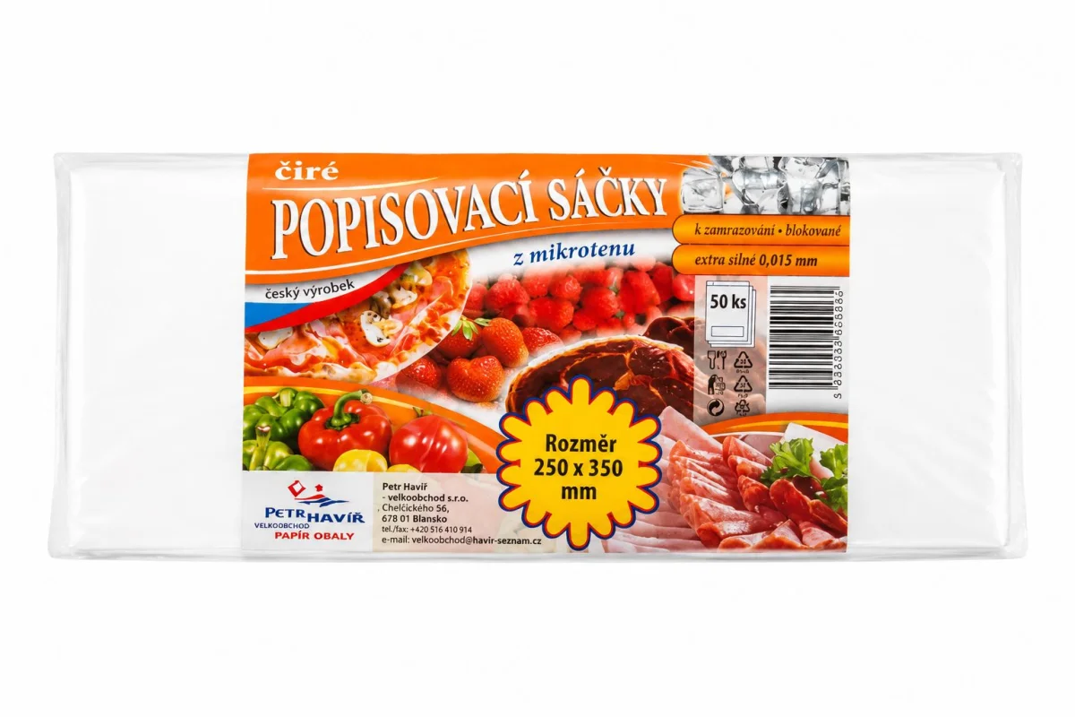 SÁČKY mikroténové popisovací 25x35cm /50ks - zamrazovací