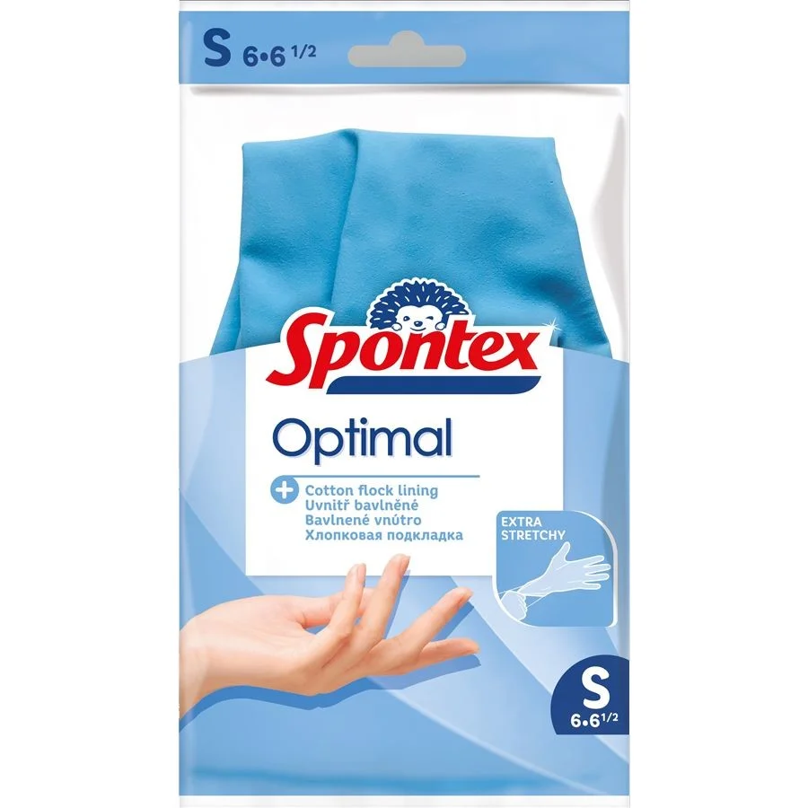 RUKAVICE gumové úklidové SPONTEX Optimal vel.S/6