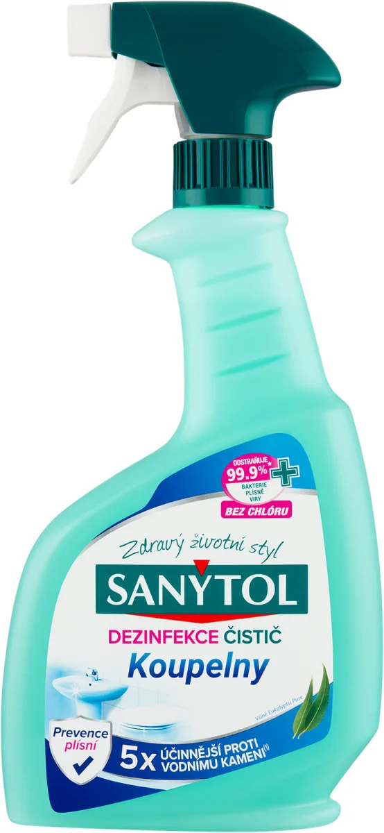 SANYTOL Dezinfekce čistič na KOUPELNY vůně eukalyptu 500ml