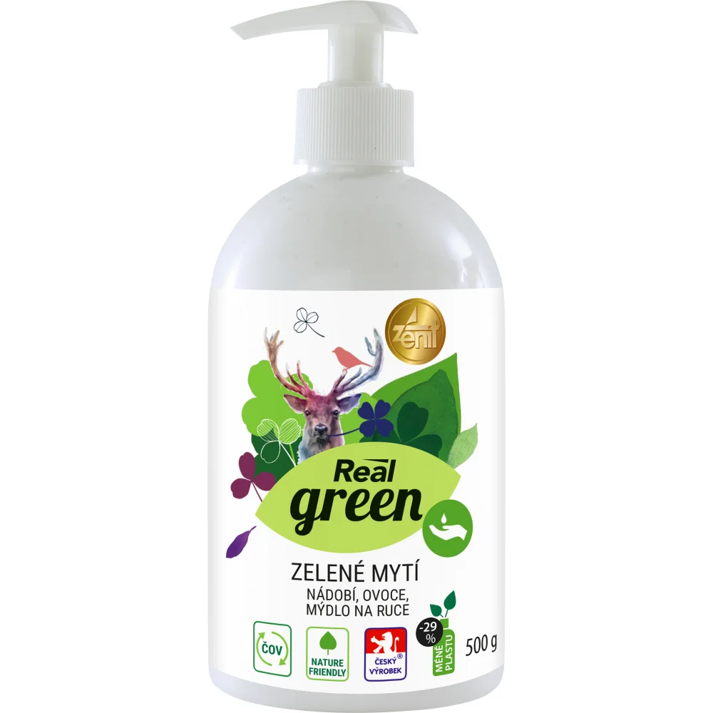 REAL green clean Zelené mytí (nádobí, ovoce, ruce) 500ml
