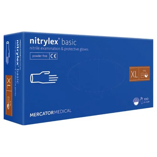 RUKAVICE NITRILOVÉ NEpudrované č.10/XL, 100ks modré