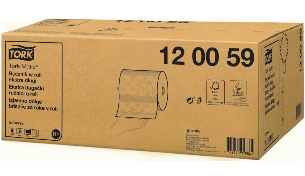 RUČNÍK TORK UNIVERSAL MATIC long bílá H1, 6ks, délka 280m , 120059