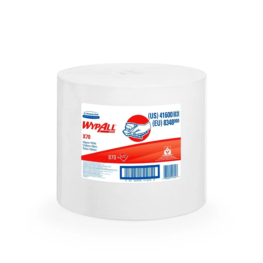 UTĚRKA WYPALL netkaná textilie X70 bílá, 31,5 x 34 cm, role 820útržků