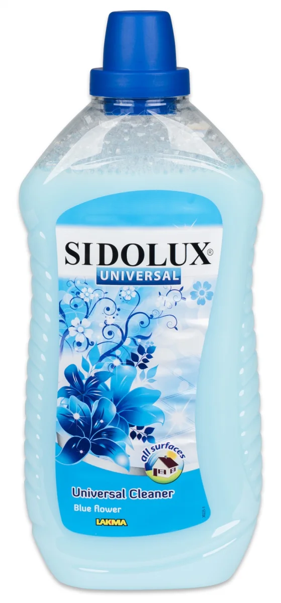 SIDOLUX Uni soda Modré květy 1l
