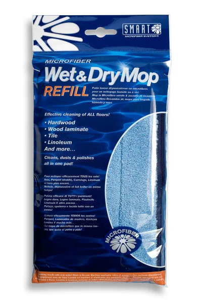 NÁVLEK MOP UNI mikro  /na mokro i sucho/ modrý 45cm-suchý zip