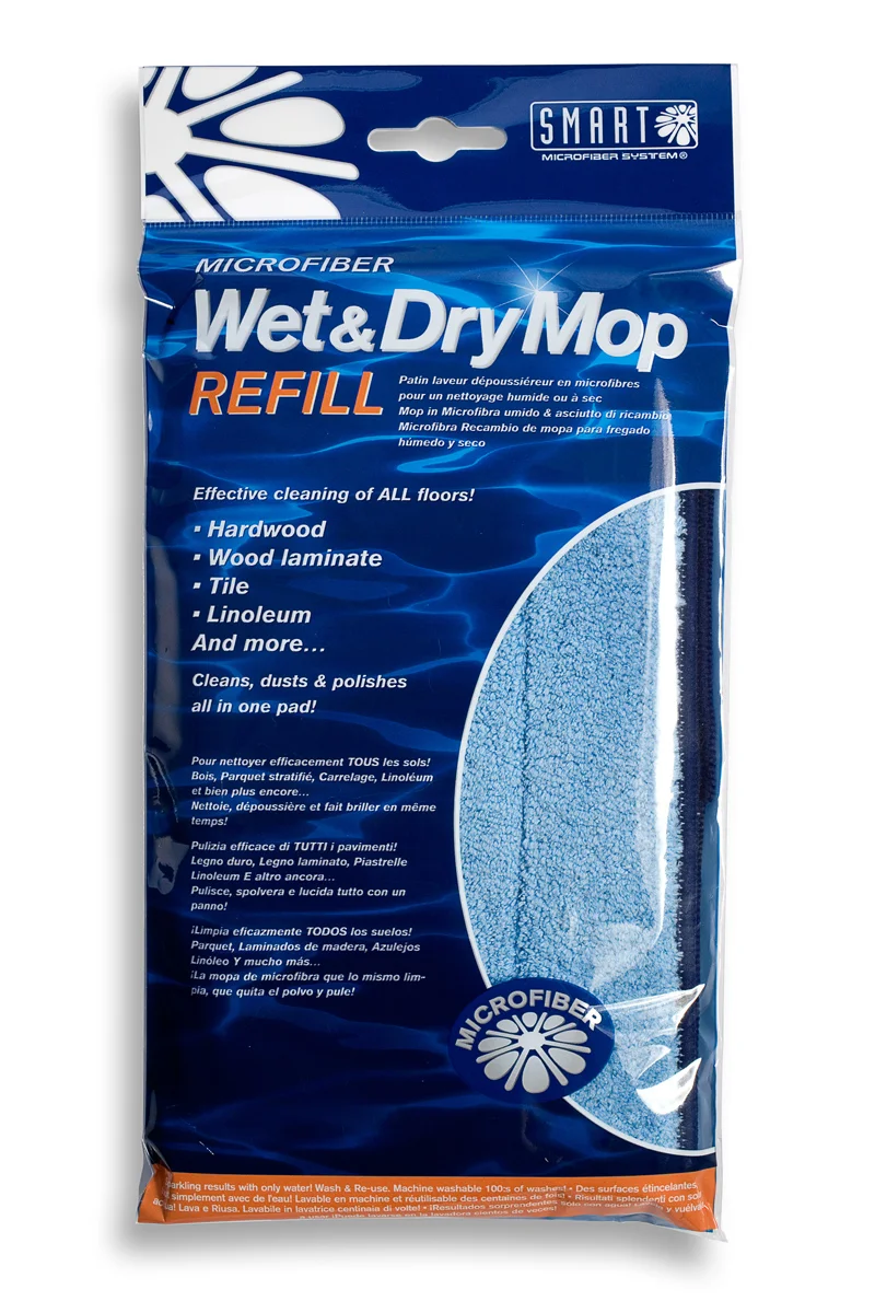 NÁVLEK MOP UNI mikro  /na mokro i sucho/ modrý 45cm-suchý zip