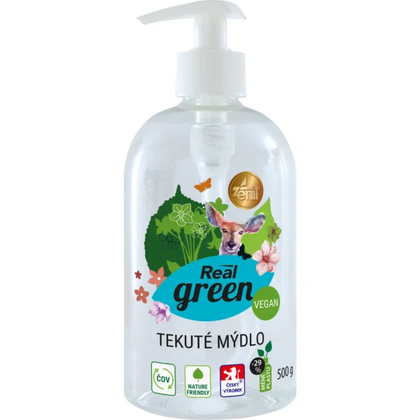 REAL green clean tekuté mýdlo 500g