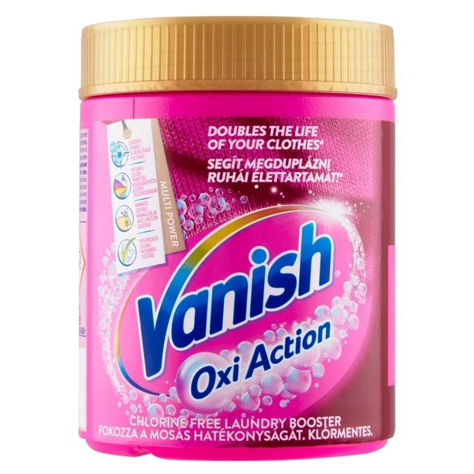 VANISH Oxi Action prášek na odstranění skvrn 470g růžový
