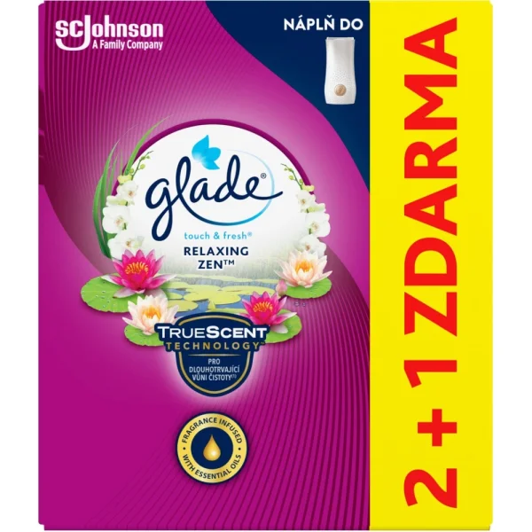 GLADE/BRISE One Touch&Fresh Relaxing Zen - Japonská zahrada 2+1 náplň 3x10ml