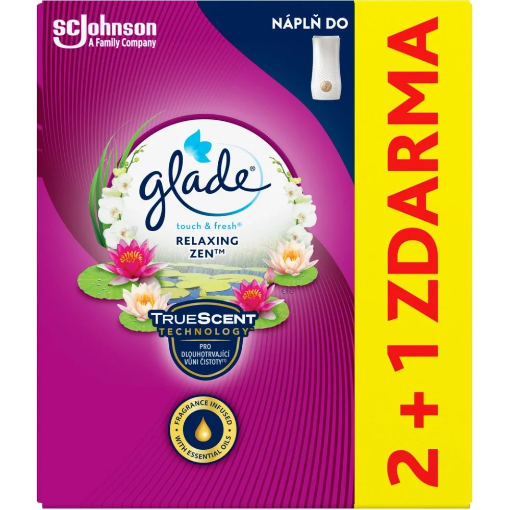 GLADE/BRISE One Touch&Fresh Relaxing Zen - Japonská zahrada 2+1 náplň 3x10ml