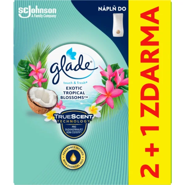 GLADE/BRISE One Touch&Fresh Exotic Tropical Blossoms 2+1 náplň 3x10ml