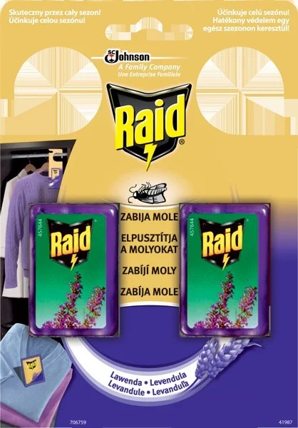 RAID Proti molům s vůní levandule 2ks
