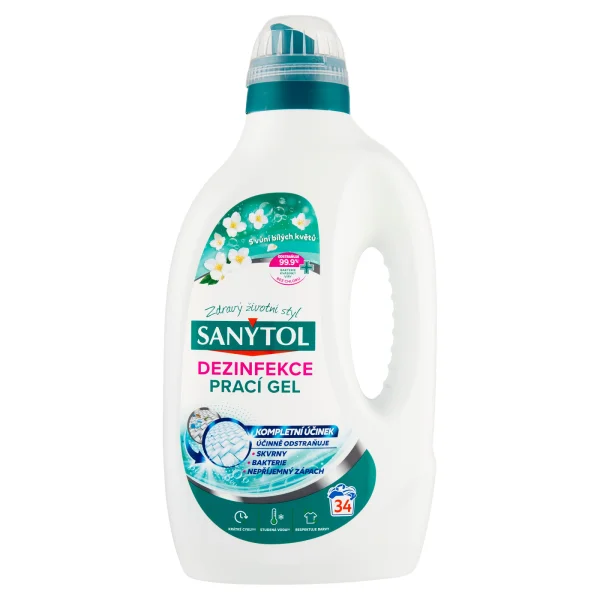 SANYTOL Dezinfekční prací gel květinová vůně 34PD 1,7l