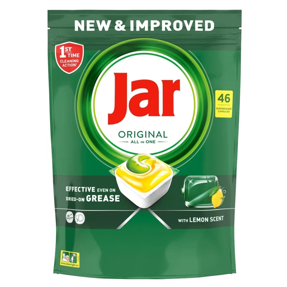 JAR kapsle na nádobí Yellow 46ks