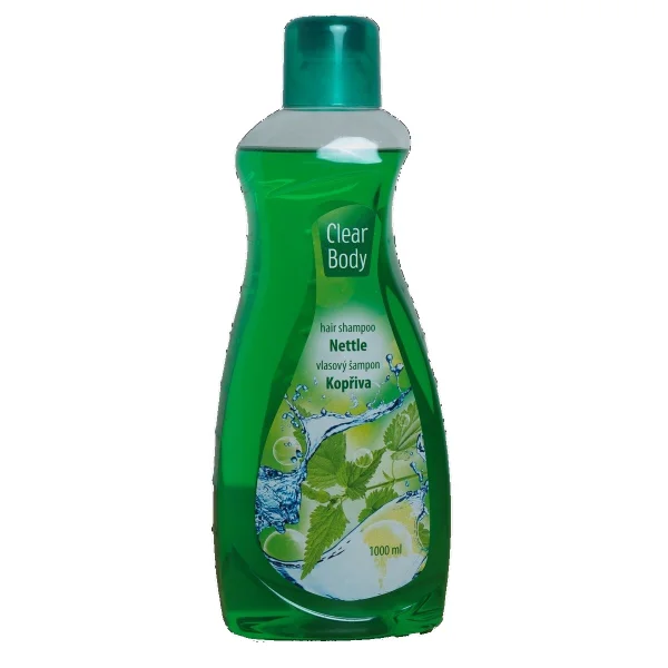 CLEAR BODY vlasový šampon Kopřiva 1l
