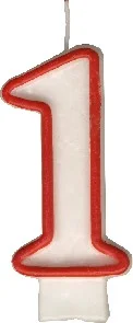 Svíčka číslová "1" 75mm [1 ks]