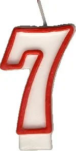 Svíčka číslová "7" 75mm [1 ks]