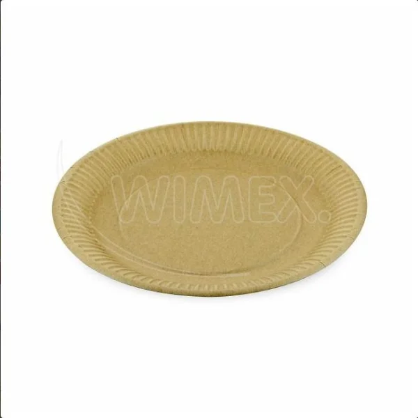 Papírový talíř nepromastitelný kraft O23cm [100 ks]