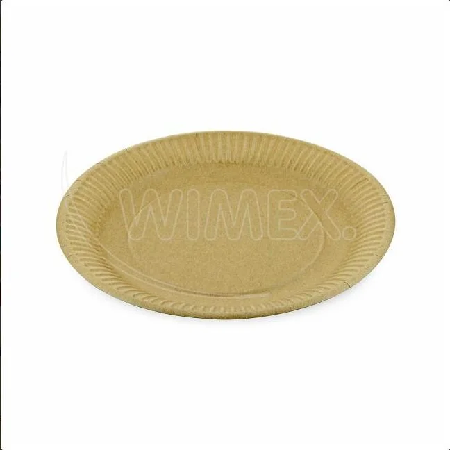 Papírový talíř nepromastitelný kraft O23cm [100 ks]