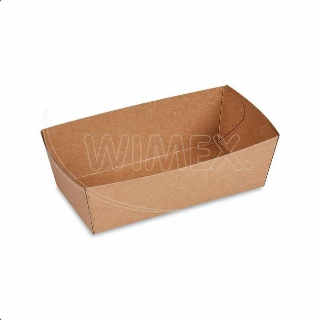 Miska papírová nepromastitelná kraft 13,5 x 7 x 4,5 cm 300ml [250 ks]