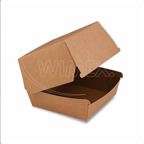 Box na burger nepromastitelný kraft 11 x 11 x 9 cm [50 ks]
