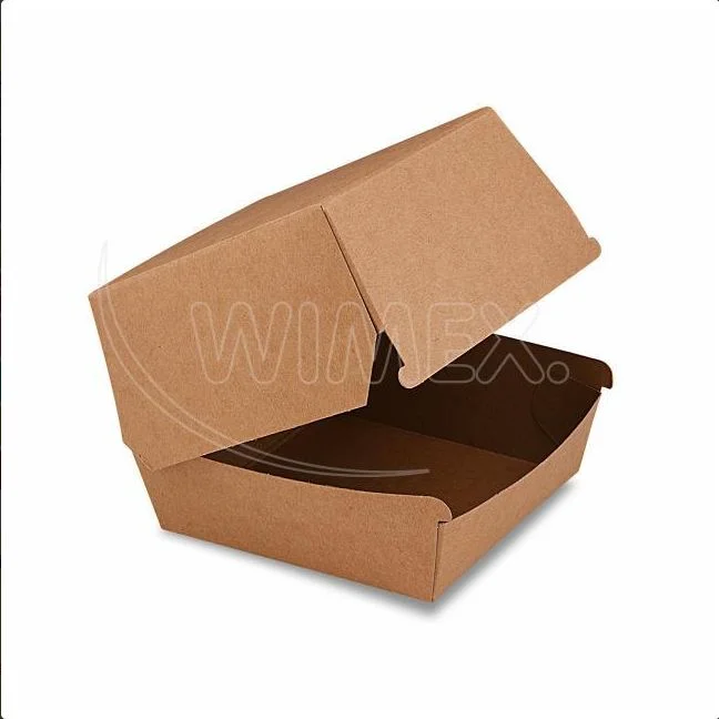 Box na burger nepromastitelný kraft 11 x 11 x 9 cm [50 ks]