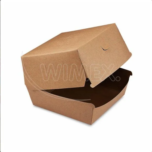 Box na burger nepromastitelný kraft 13,5 x 13,5 x 10 cm [50 ks]