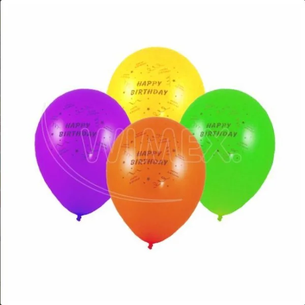 Nafukovací balónek "Happy Birthday" barevný mix `M` [100 ks]