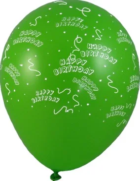 Nafukovací balónek "Happy Birthday" barevný mix `L` [5 ks]